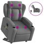 Voir la diapositive 2 : VIDAXL Fauteuil inclinable de massage electrique Gris fonce Tissu