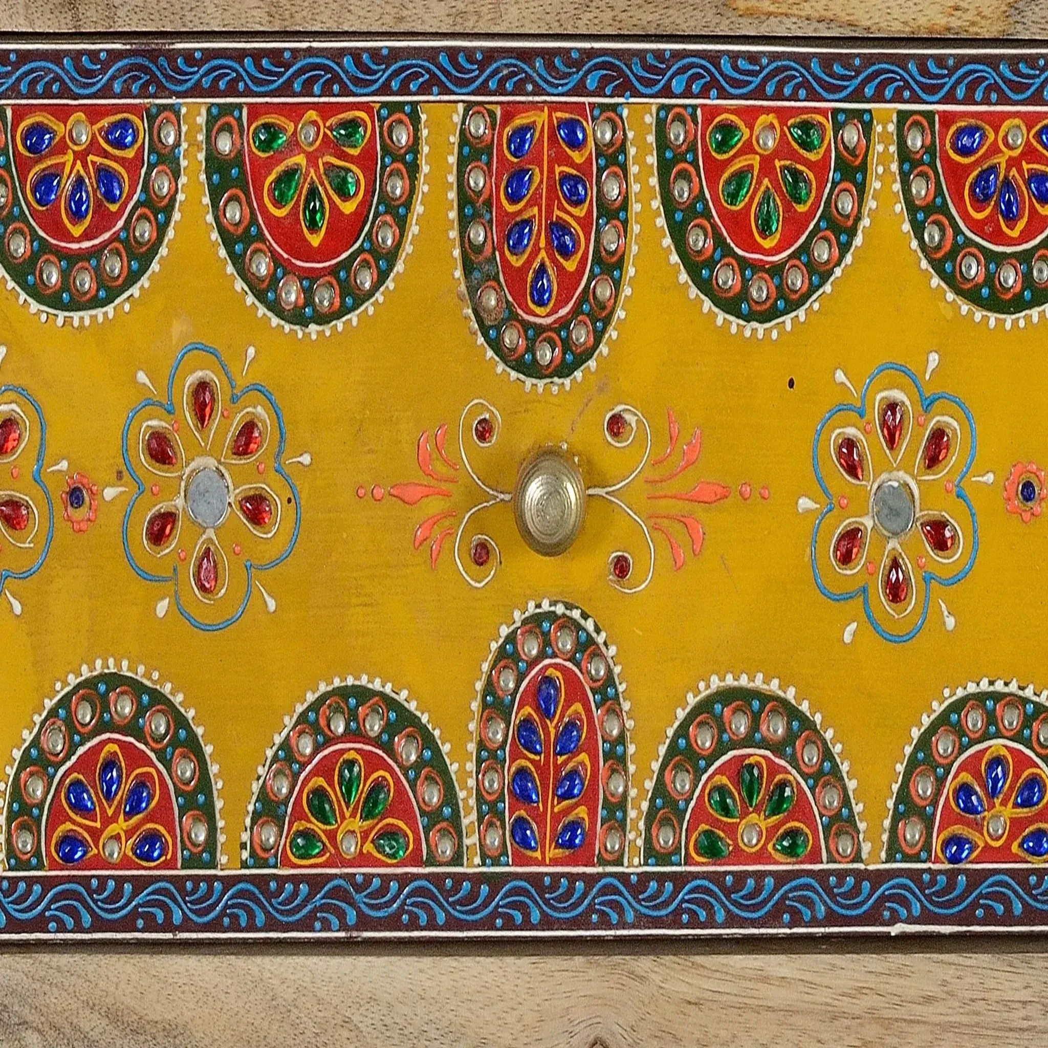 Voir la diapositive 4 : GINER Y COLOMER SL Commode en bois de manguier 120 cm style ethnique boho