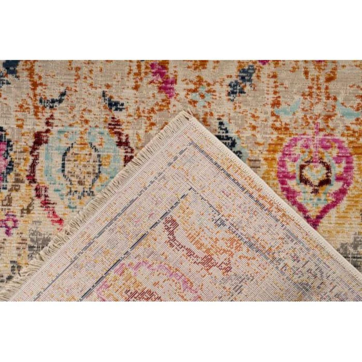 Paris Prix Tapis Tissé à Poils Plats Ethnique  Charu  Multicolore