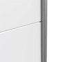 MARKET24 Armoire 2 portes coulissantes - Panneaux de particules - Blanc - L 170,3 x P 61,2 x H 190,5 cm - ULOS