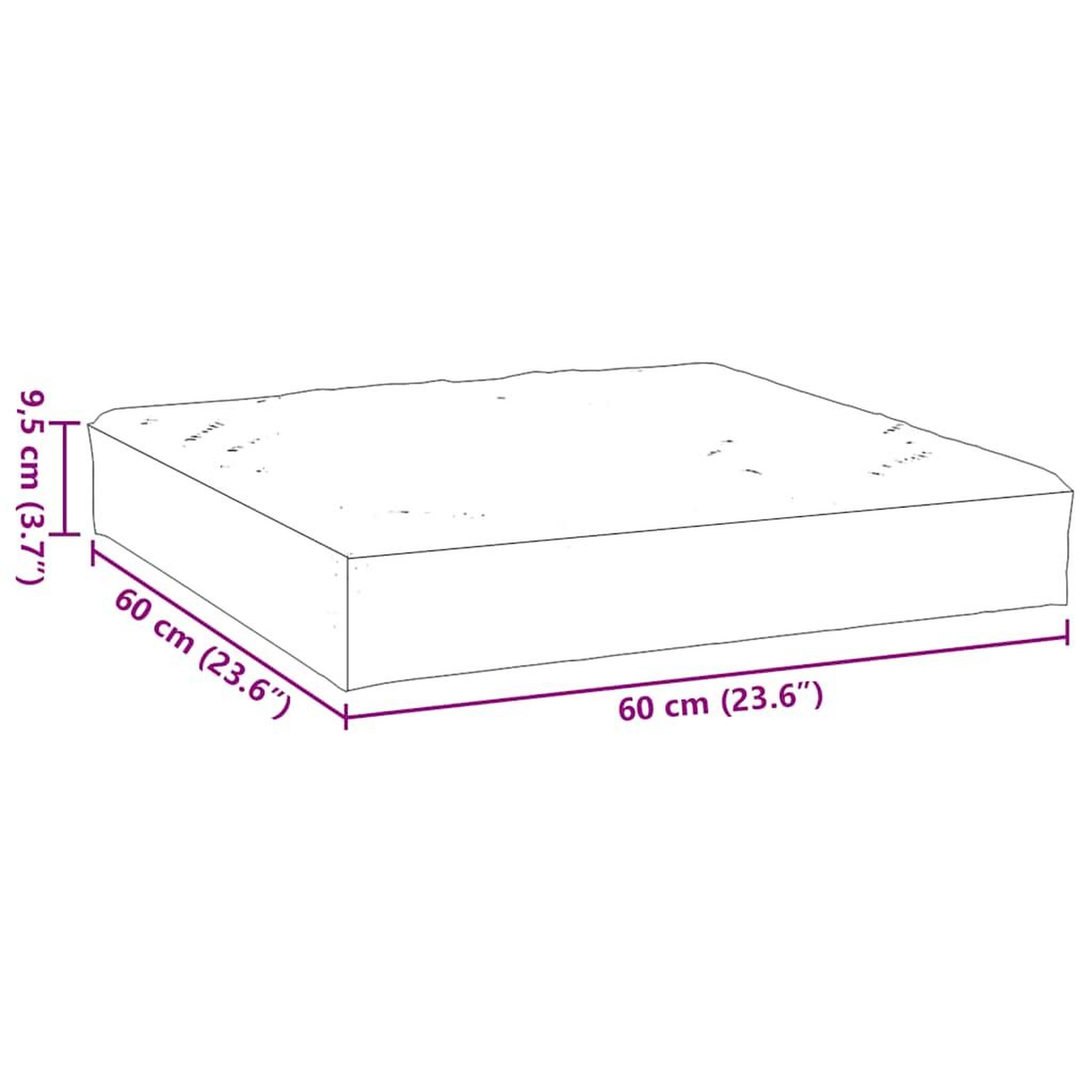Voir la diapositive 6 : VIDAXL Coussin de palette vert melange 60x60x10 cm tissu