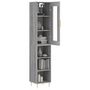 Voir la diapositive 3 : VIDAXL Buffet haut Sonoma gris 34,5x34x180 cm Bois d'ingenierie