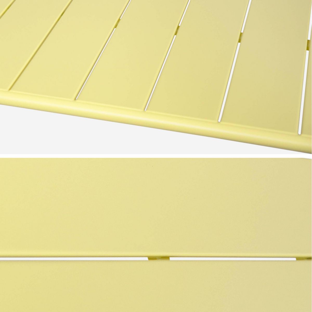 SWEEEK Table de jardin métal 6-8 places, Amelia 160x90xH72.5cm