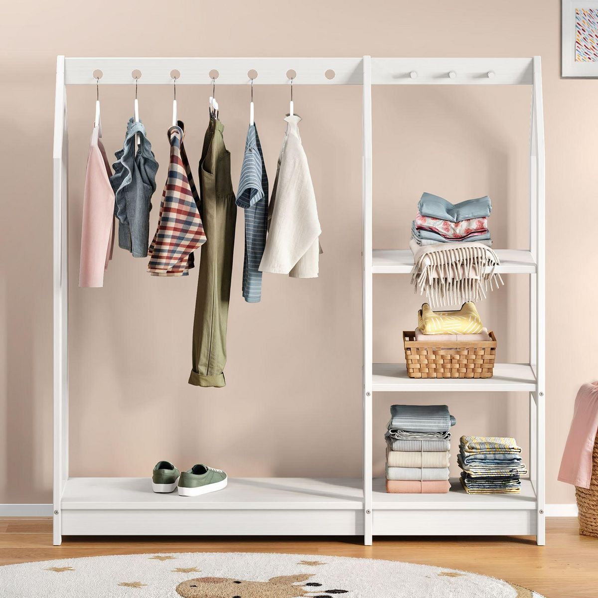 IDIMEX Penderie enfant SALLY en pin massif