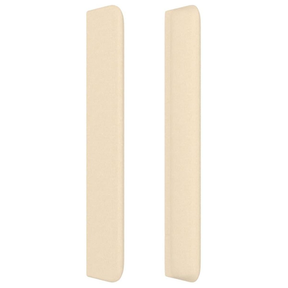 VIDAXL Tete de lit avec oreilles Creme 103x16x118/128 cm Tissu