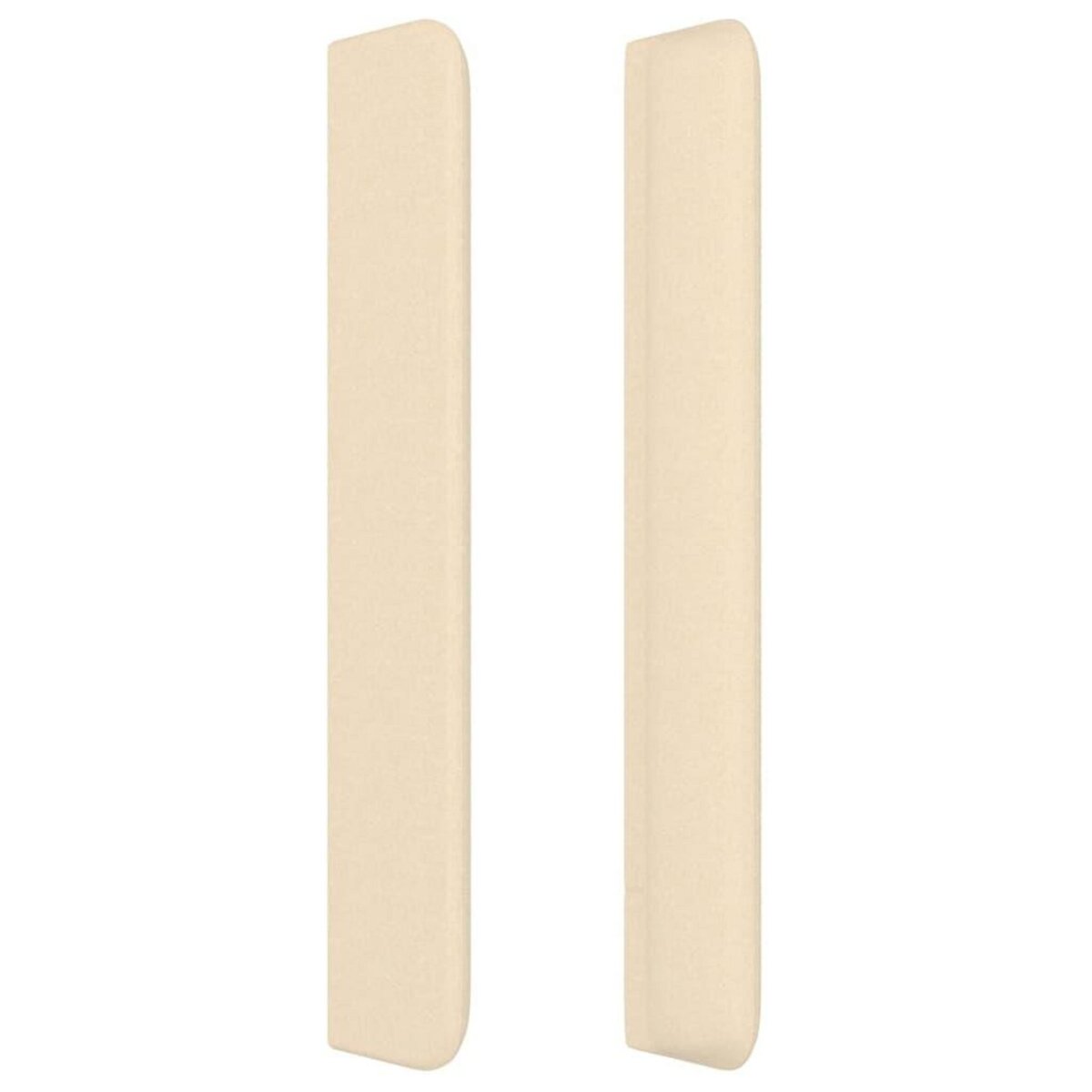 VIDAXL Tete de lit avec oreilles Creme 103x16x118/128 cm Tissu