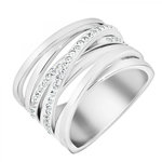 SC CRYSTAL Bague taille 58 SC Crystal ornée de Cristaux scintillants. Coloris disponibles : Gris