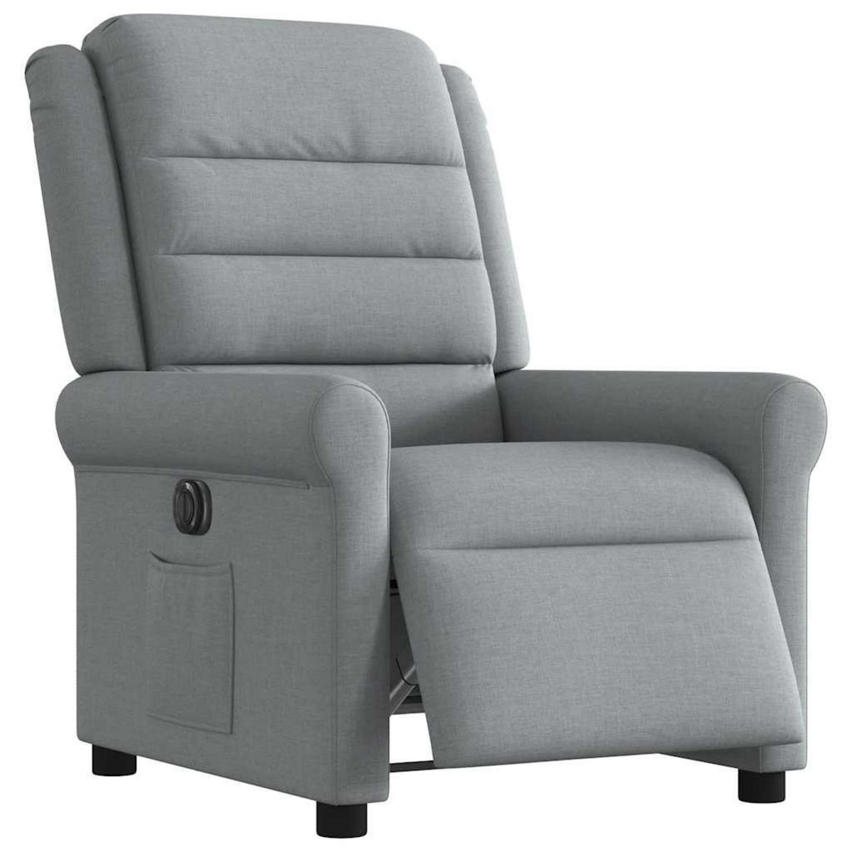 VIDAXL Fauteuil inclinable electrique Gris clair Tissu