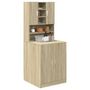 Voir la diapositive 4 : VIDAXL Meuble pour machine a laver Chene sonoma 70,5x24x90 cm