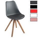 IDIMEX Lot de 4 chaises scandinaves TYSON, en synthétique. Coloris disponibles : Blanc