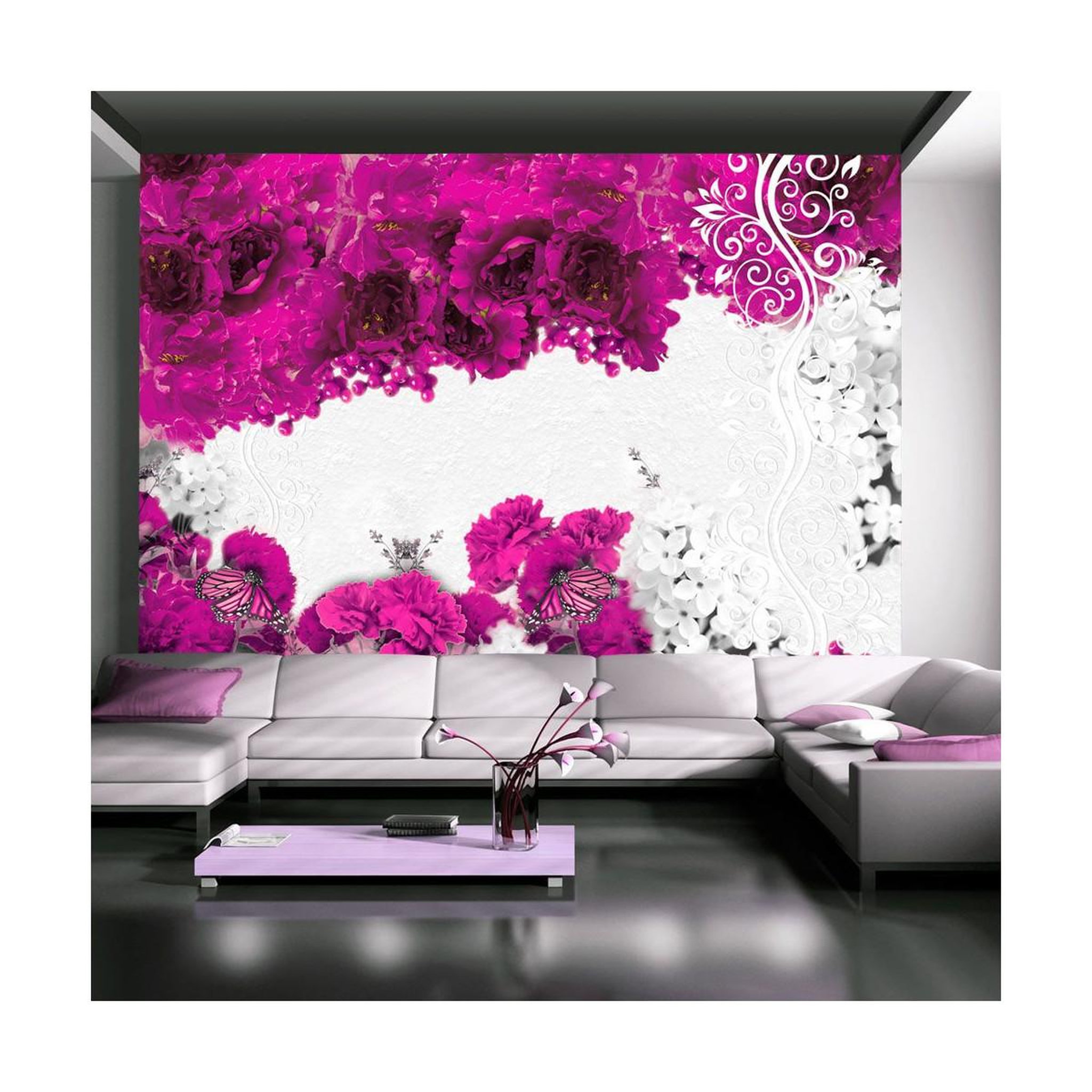 Voir la diapositive 1 : Paris Prix Papier Peint  Colors of Spring : Fuchsia