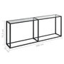 Voir la diapositive 6 : VIDAXL Table console Transparent 200x35x75,5 cm Verre trempe