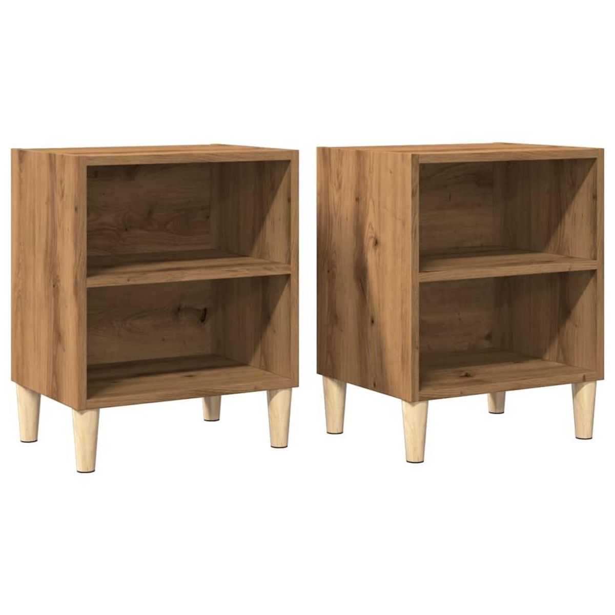 VIDAXL Tables de chevet 2 pcs chene artisanal 40x30x50 cm