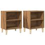 Voir la diapositive 2 : VIDAXL Tables de chevet 2 pcs chene artisanal 40x30x50 cm