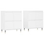 Voir la diapositive 2 : VIDAXL Buffets 2 pcs blanc bois d'ingenierie