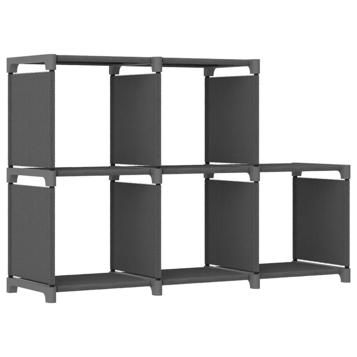 VIDAXL Etagere d'affichage 5 cubes Gris 103x30x72,5 cm Tissu