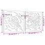 Voir la diapositive 6 : VIDAXL Decorations murales jardin 2 pcs 55x55 cm design de rose