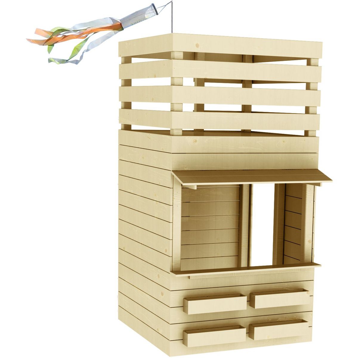 Soulet Cabane de jardin enfant - Bois - H2,28 - SHOPPING