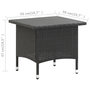Voir la diapositive 6 : VIDAXL Table a the Noir 50x50x47 cm Resine tressee