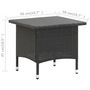 Voir la diapositive 6 : VIDAXL Table a the Noir 50x50x47 cm Resine tressee