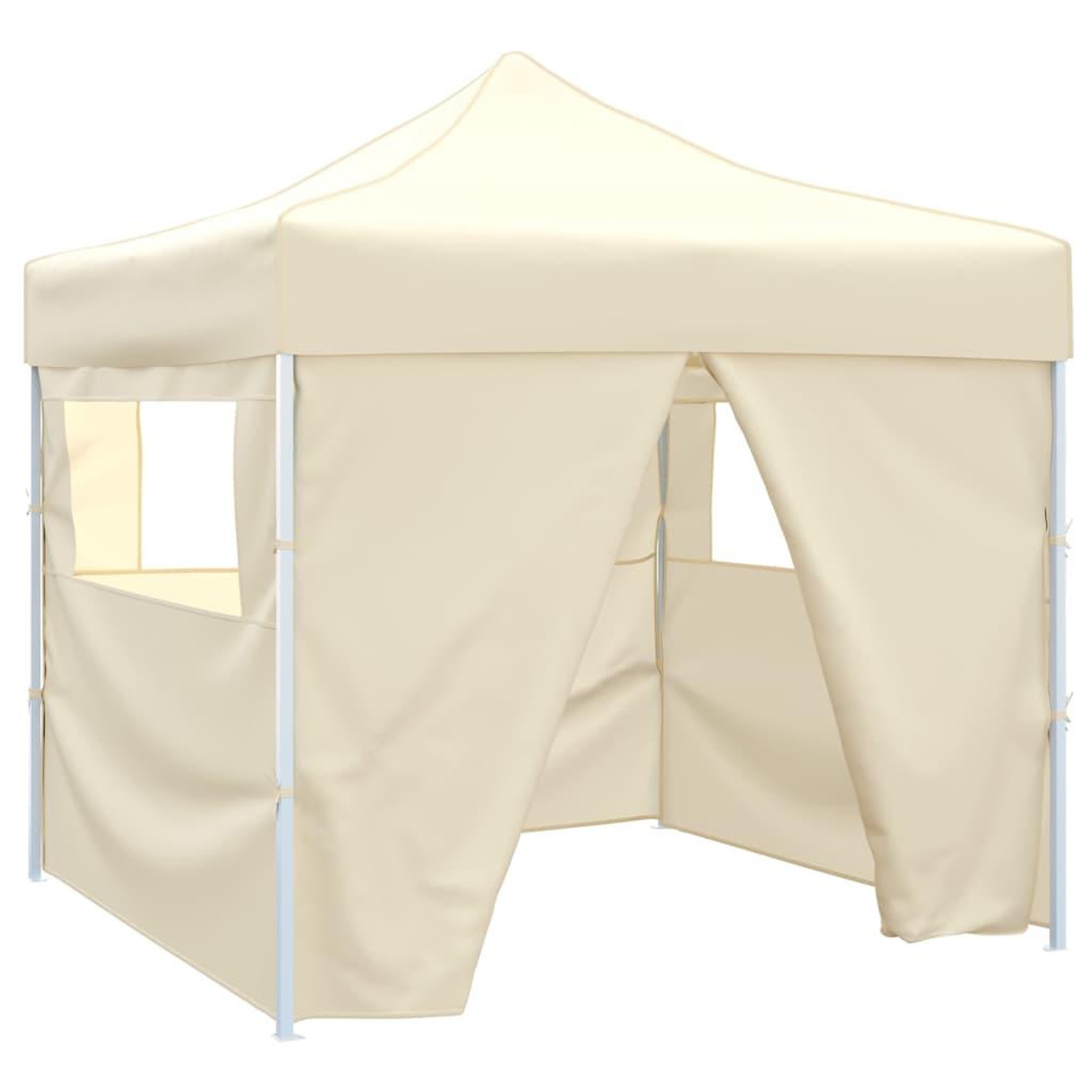 Voir la diapositive 1 : VIDAXL Tente pliable avec 4 parois Creme 3 x 3 m