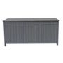 Voir la diapositive 3 : Habitat et Jardin Coffre de jardin en bois  Macao  - 130 x 64 x 60 cm - Anthracite