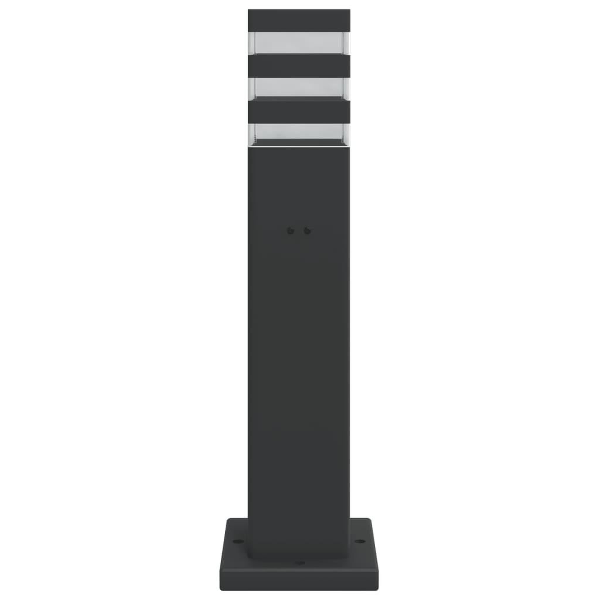 Voir la diapositive 4 : VIDAXL Lampadaires d'exterieur avec sortie 3 pcs noir 50 cm aluminium