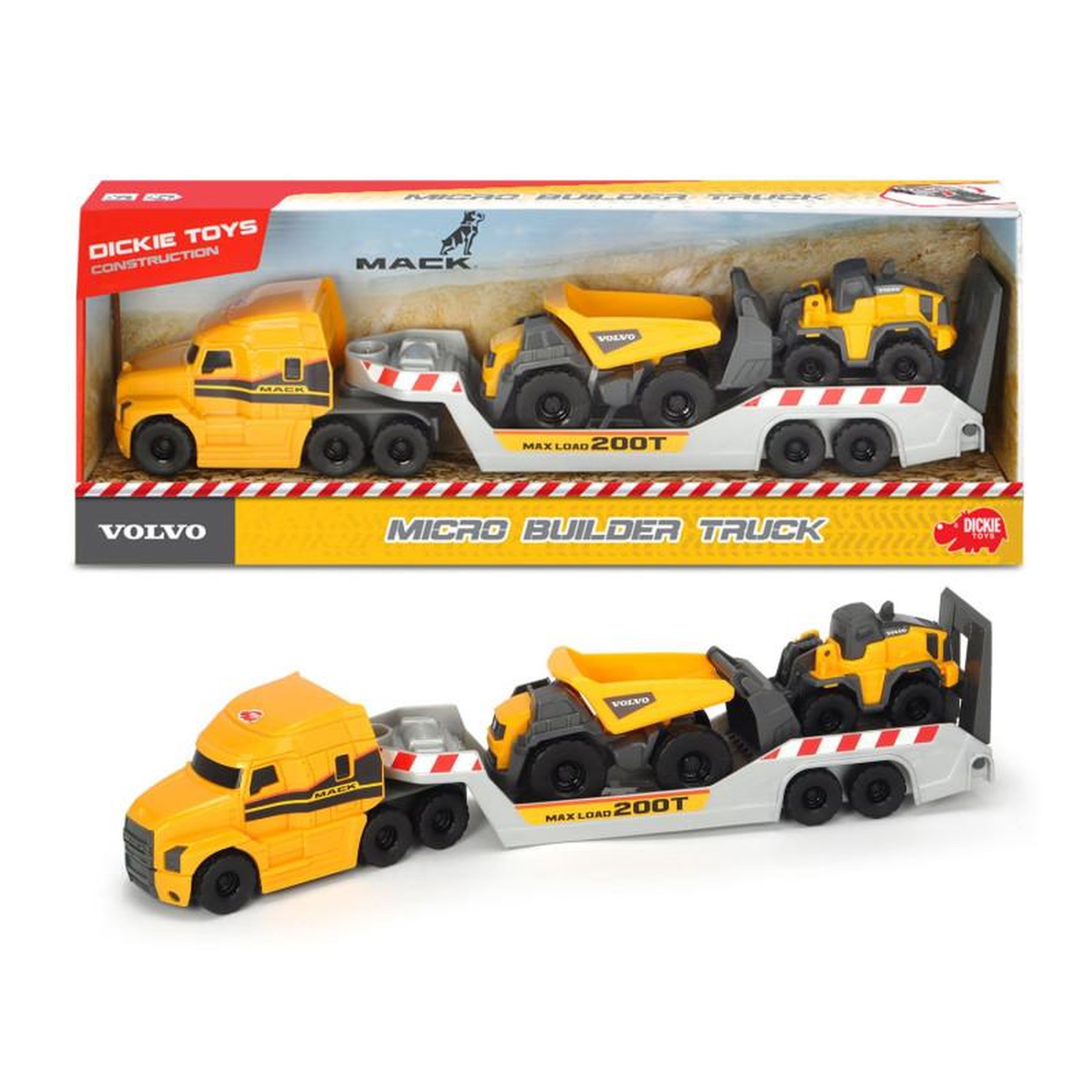 Voir la diapositive 3 : Dickie Dickie Volvo Micro Transporter with Work Vehicles