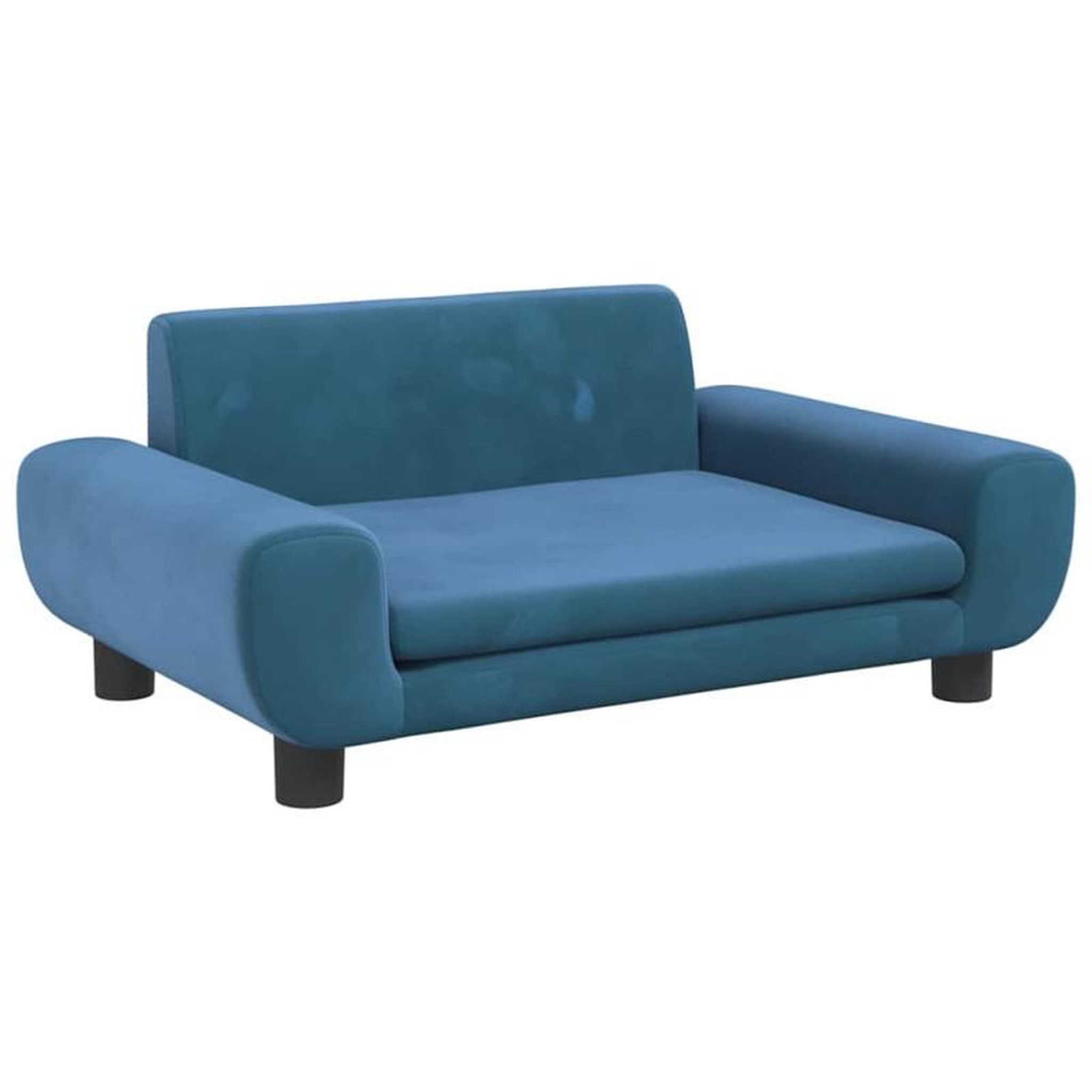 Voir la diapositive 2 : VIDAXL Lit pour chien bleu 70x45x33 cm velours