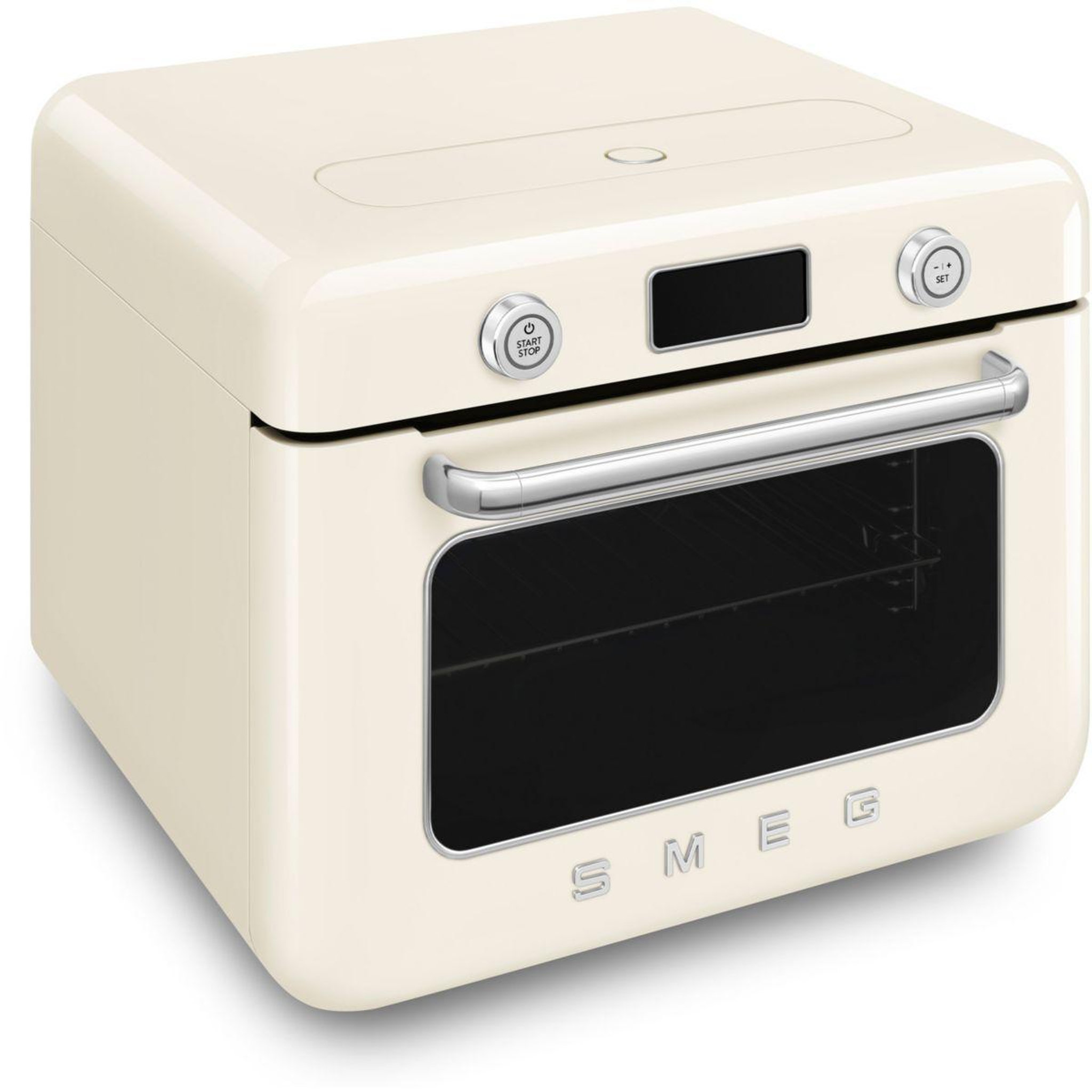 Voir la diapositive 3 : SMEG Mini four combiné vapeur 1800w crème - COF01CREU