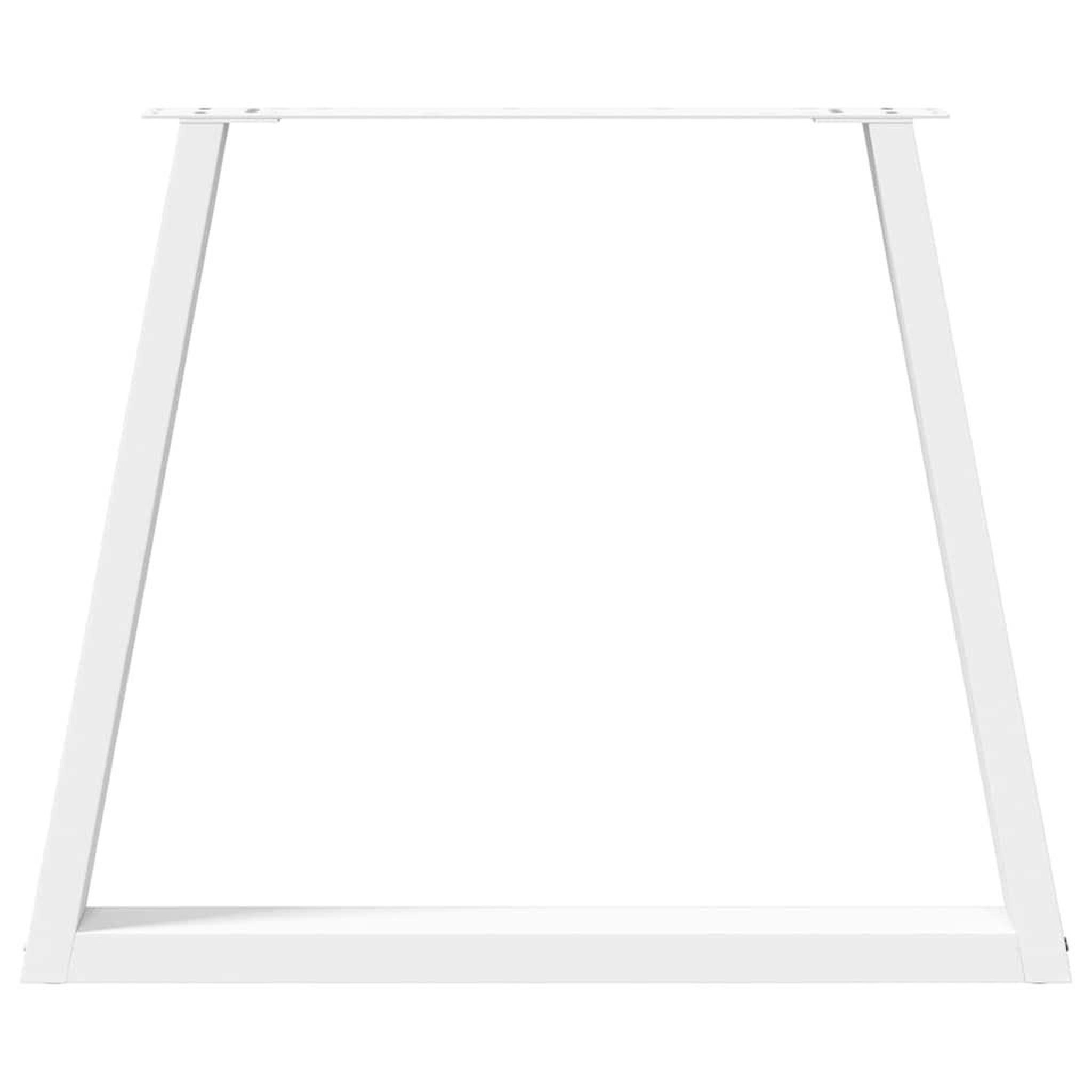 Voir la diapositive 5 : VIDAXL Pieds de table a manger forme V 2pcs blanc 70x(72-73,3)cm acier