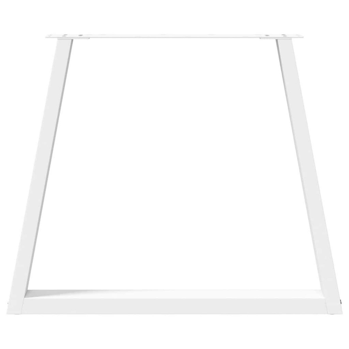 VIDAXL Pieds de table a manger forme V 2pcs blanc 70x(72-73,3)cm acier