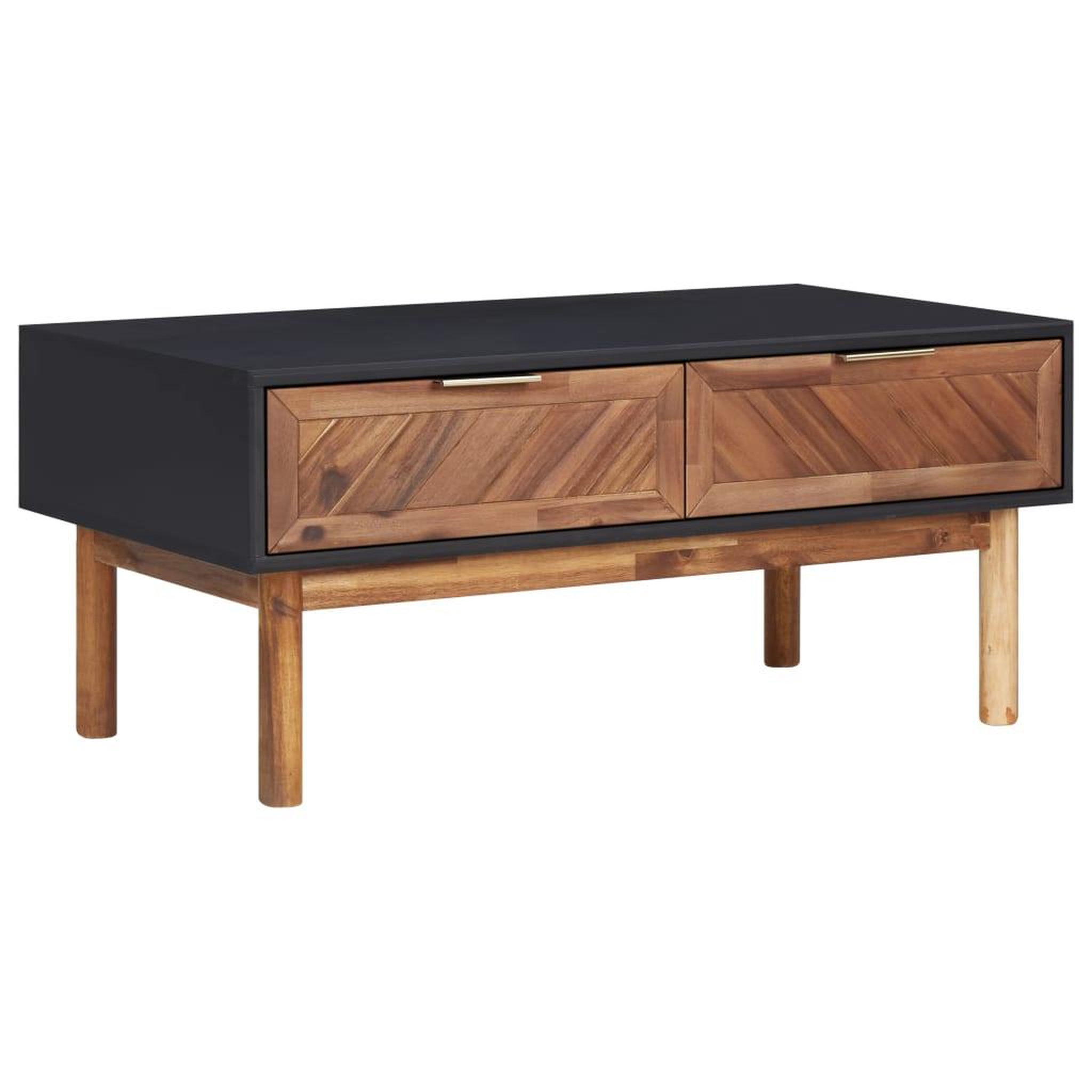 VIDAXL Table basse 90x50x40 cm bois d'acacia massif et mdf