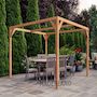 Voir la diapositive 2 : JARDIDECO Pergola en bois lamellé-collé Caen 400 x 300 cm - Maderland