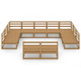 Voir la diapositive 3 : VIDAXL Salon de jardin 11 pcs bois de pin massif