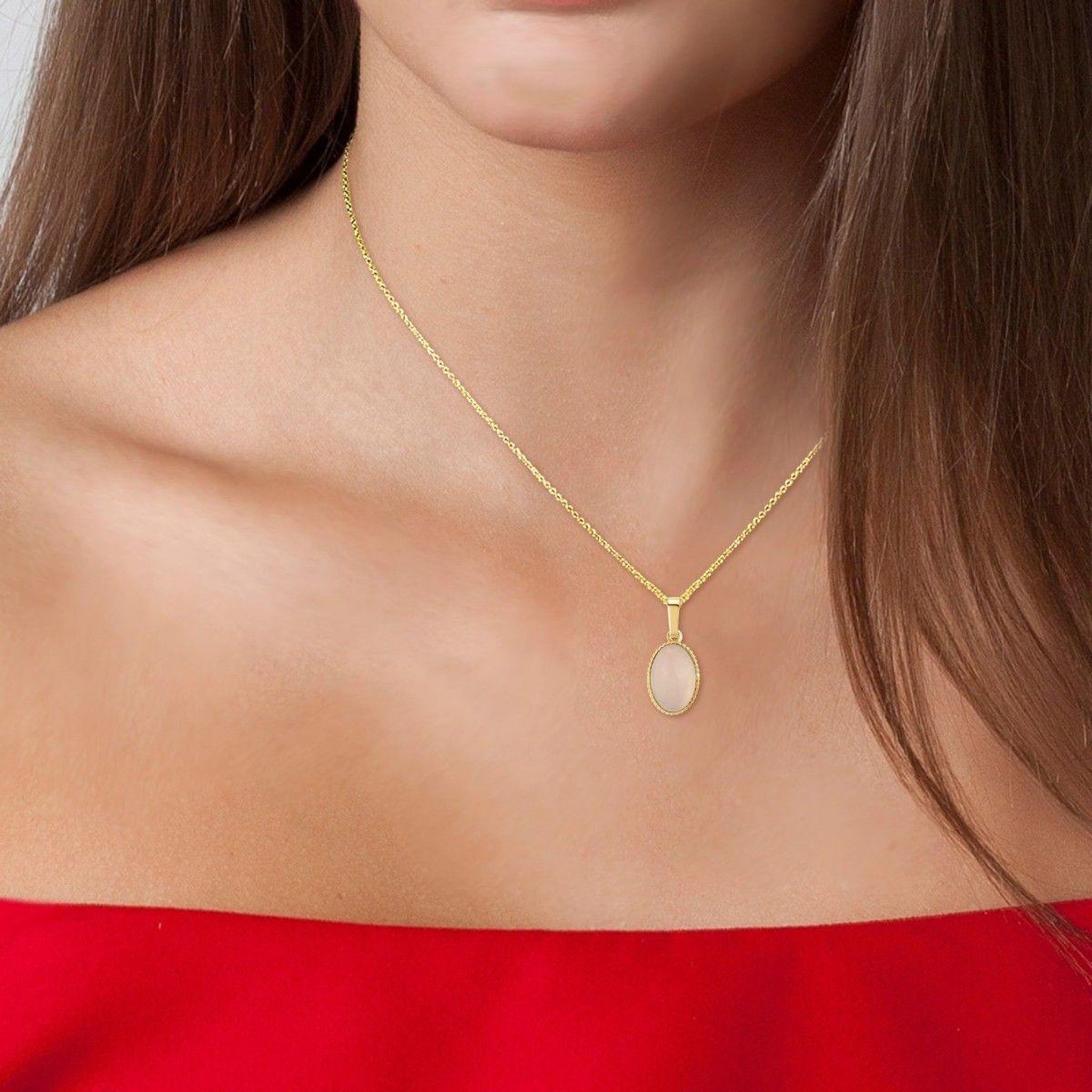 Voir la diapositive 2 : SC BOHEME Collier SC Bohème orné d'un quartz rose en Métal rhodié Finement doré