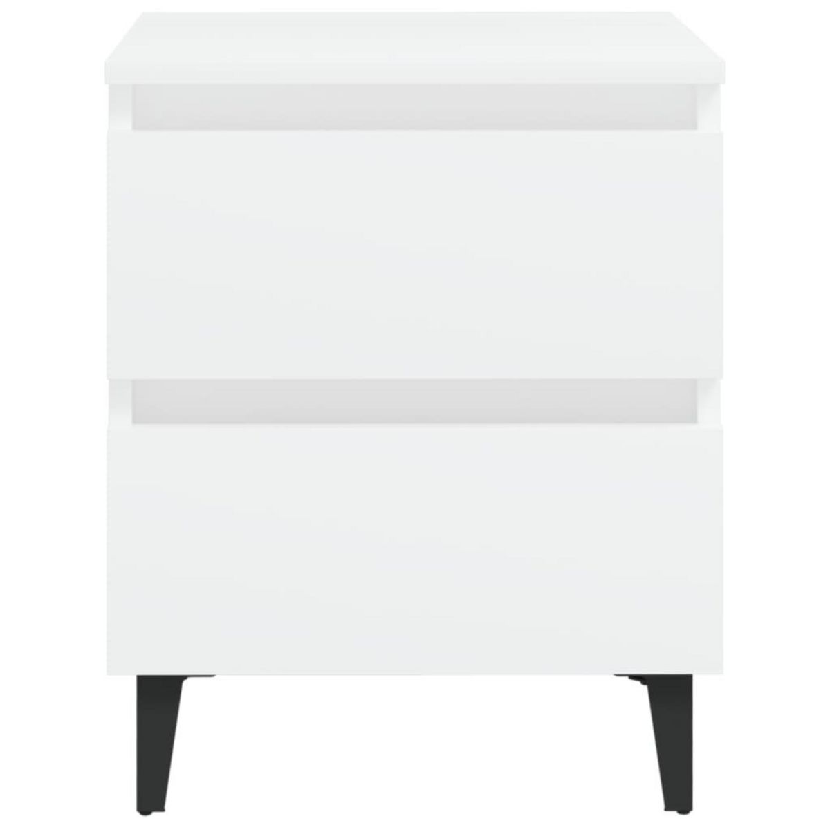 VIDAXL Tables de chevet 2 pcs blanc 40x35x50 cm bois d'ingenierie