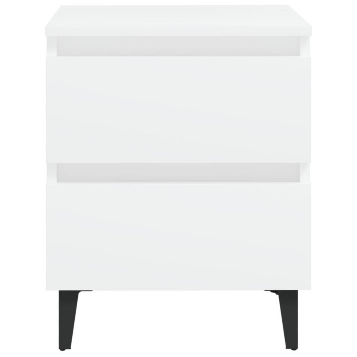 VIDAXL Tables de chevet 2 pcs blanc 40x35x50 cm bois d'ingenierie