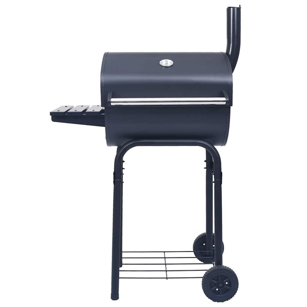 VIDAXL Gril barbecue au charbon avec etagere inferieure Noir
