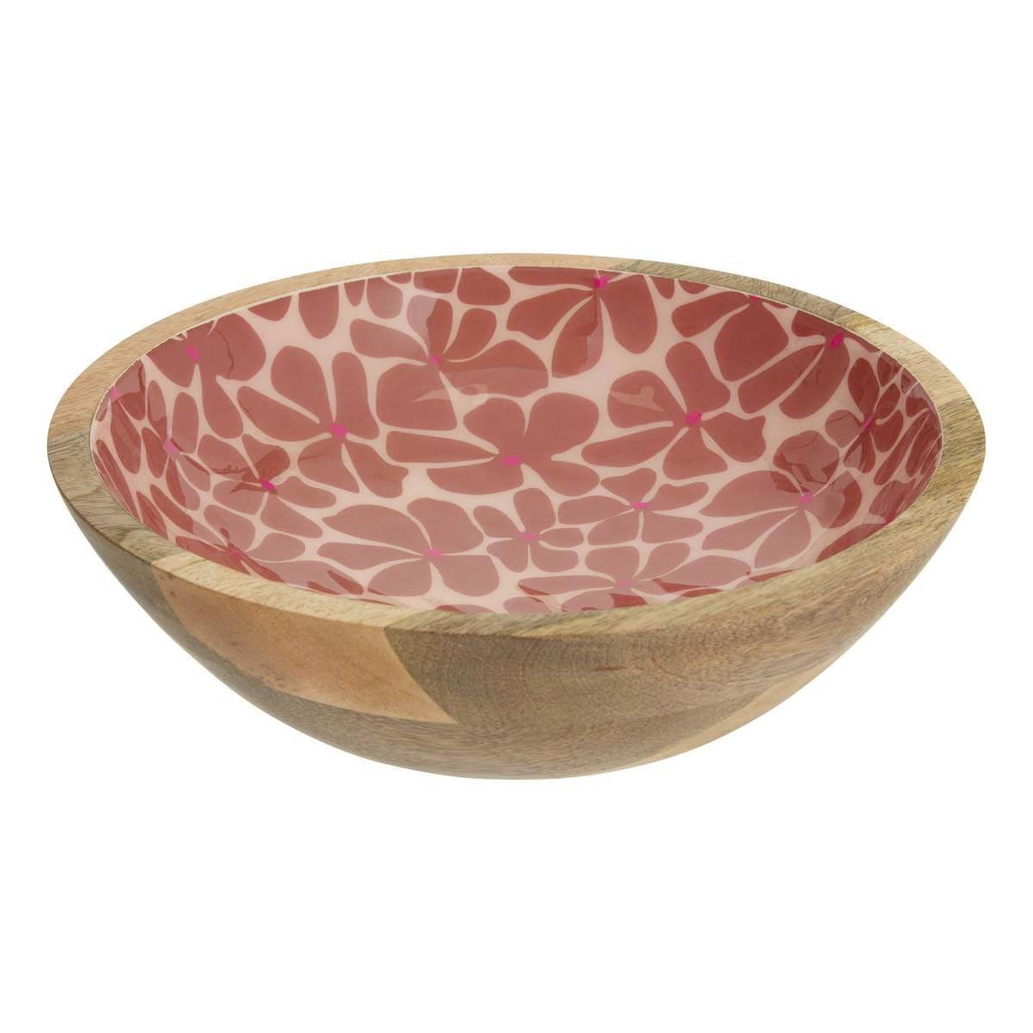 SECRET DE GOURMET Saladier en bois  inaya  25cm terracotta
