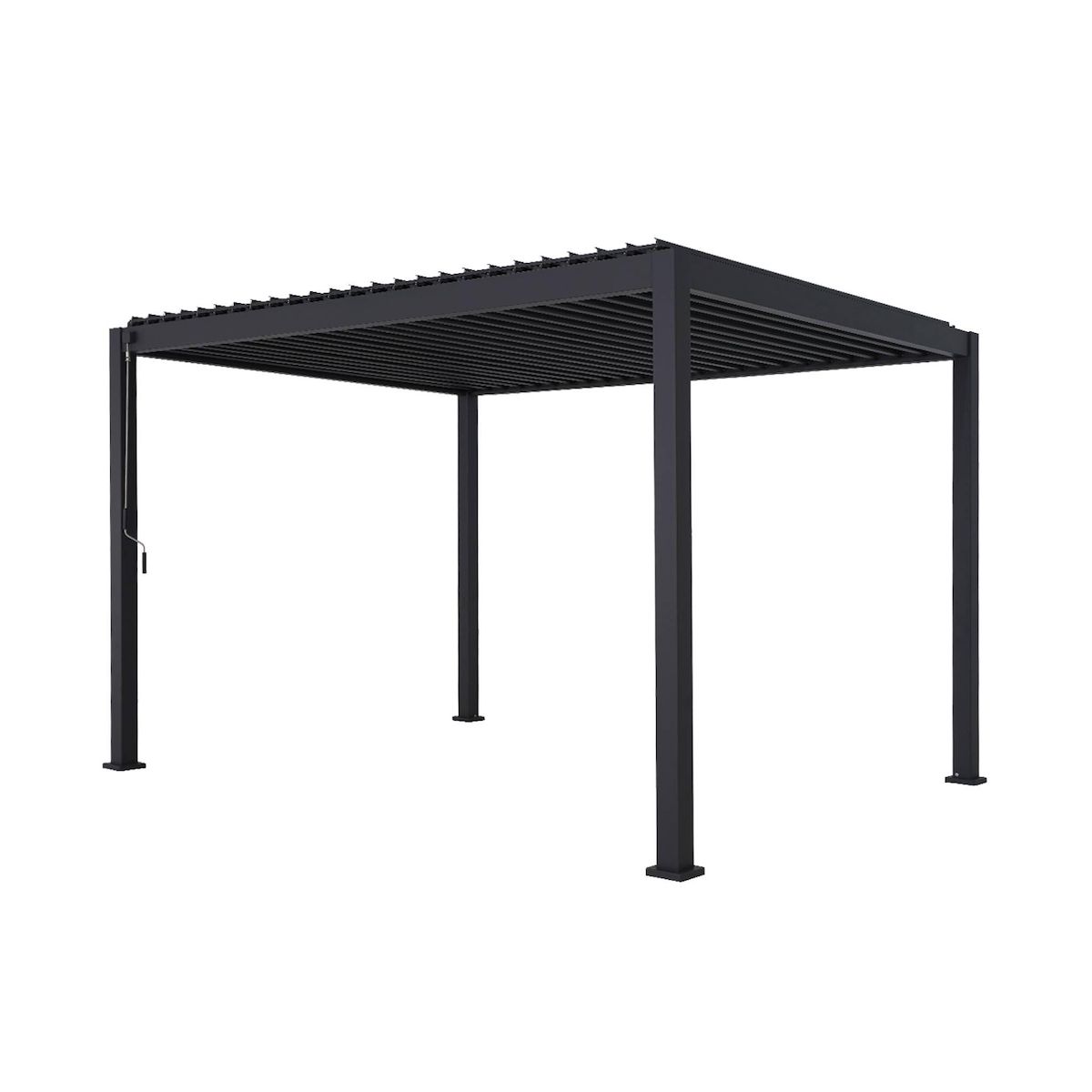 SWEEEK Pergola bioclimatique aluminium 3x4m + 2 stores 3m + 1 store 4m Triomphe