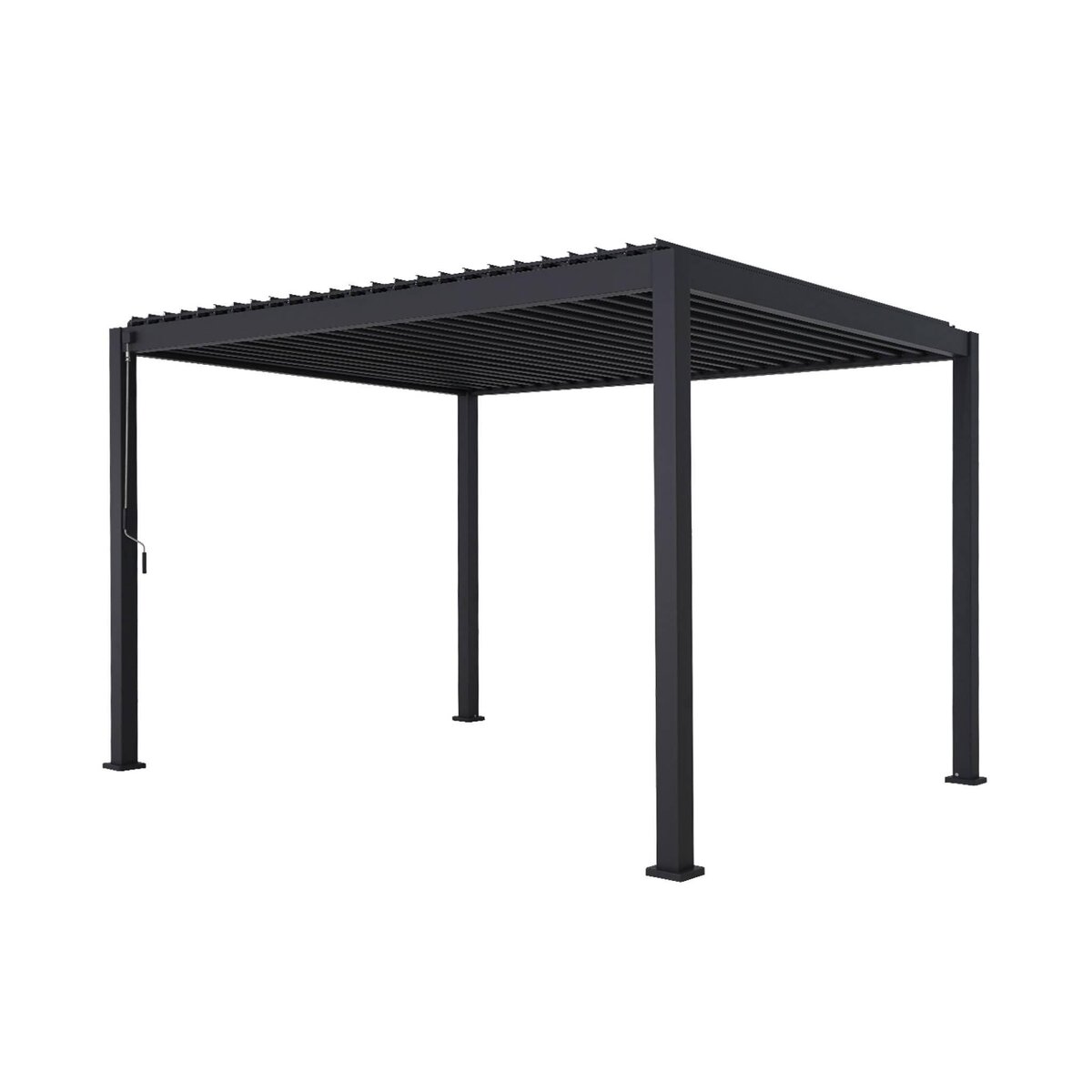 SWEEEK Pergola bioclimatique aluminium 3x4m + 2 stores 3m + 1 store 4m Triomphe