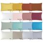 Voir la diapositive 2 : PTIT BASILE Lot de 2 taies d'oreiller bébé en coton bio 40 x 60 cm coloris unis 