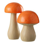 Paris Prix Lot de 2 Champignons Extérieur  Pasquale  48cm Orange