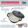Voir la diapositive 3 : ELO Cocotte en fonte émaillée basse gris classique 28 cm 2,8 L Elo