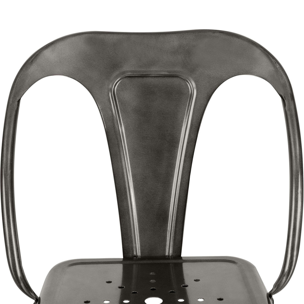 Rendez vous déco Lot de 2 chaises pour îlot central 67 cm en métal chrome - Indus