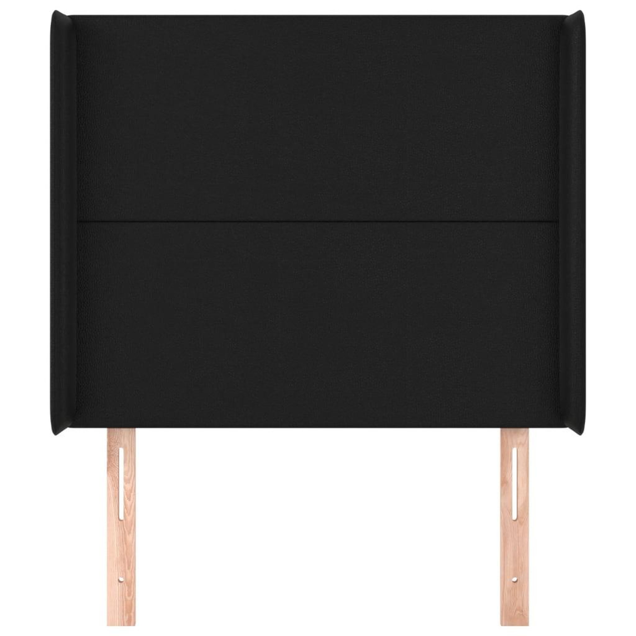 Voir la diapositive 3 : VIDAXL Tete de lit avec oreilles Noir 83x16x118/128 cm Similicuir