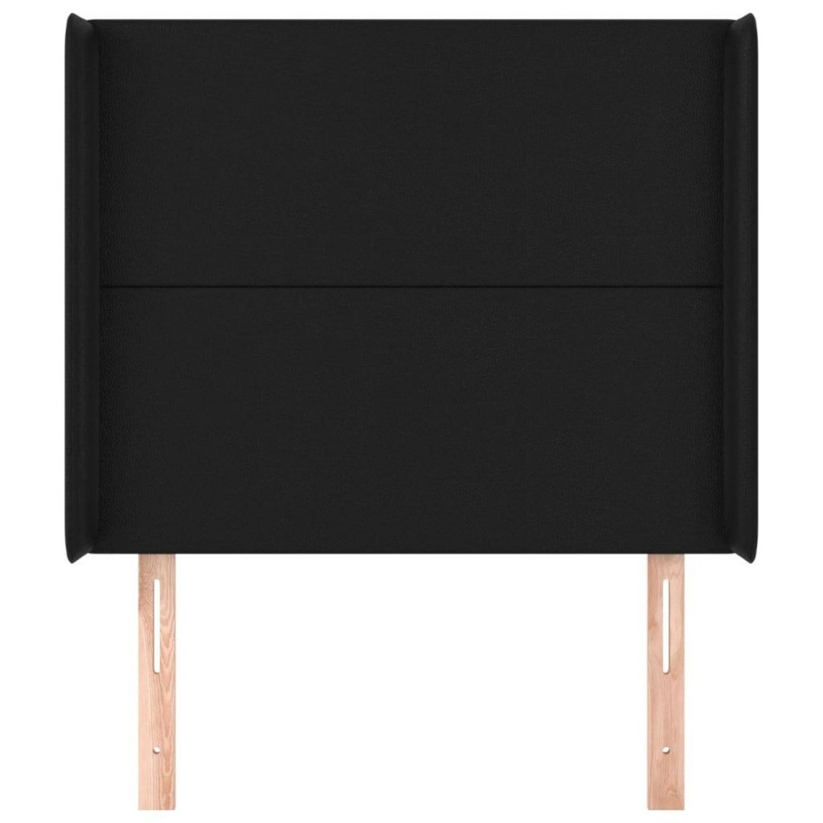 VIDAXL Tete de lit avec oreilles Noir 83x16x118/128 cm Similicuir