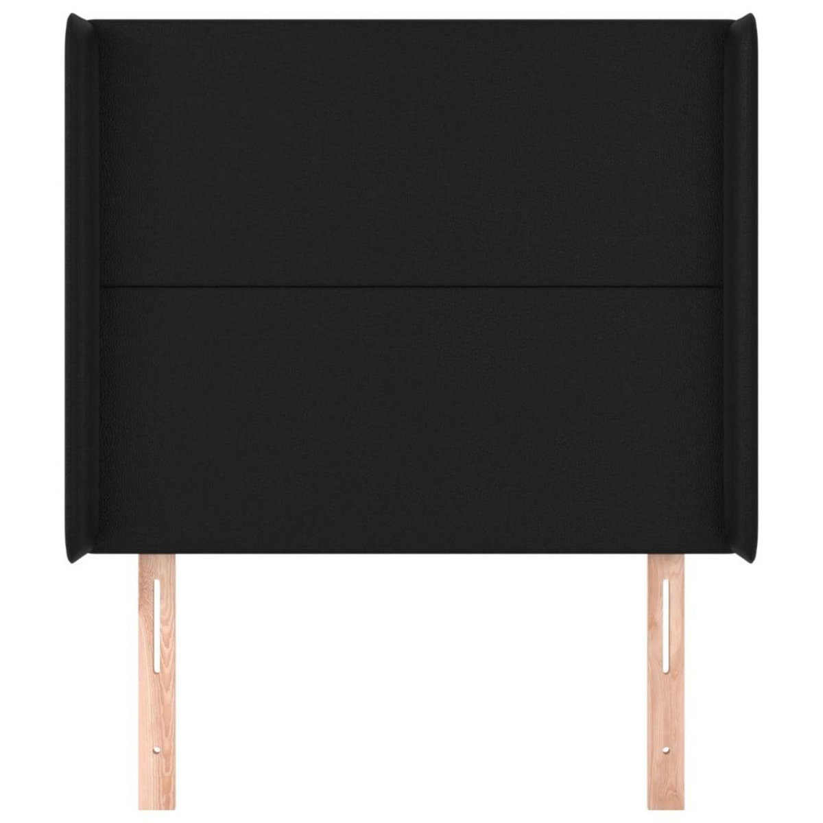 VIDAXL Tete de lit avec oreilles Noir 83x16x118/128 cm Similicuir