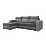 Voir la diapositive 4 : BEST MOBILIER Harvey - canapé d'angle réversible - convertible - avec coffre - en tissu - 4 places - style contemporain